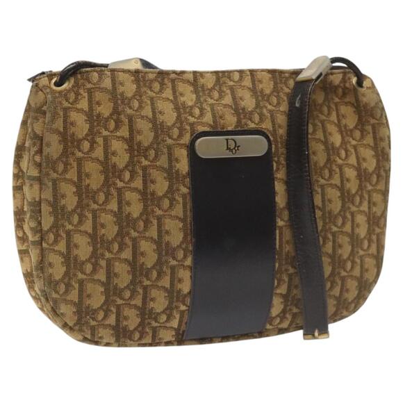 DIOR Trotter Canvas Shoulder Bag Brown - Picture 1 of 16